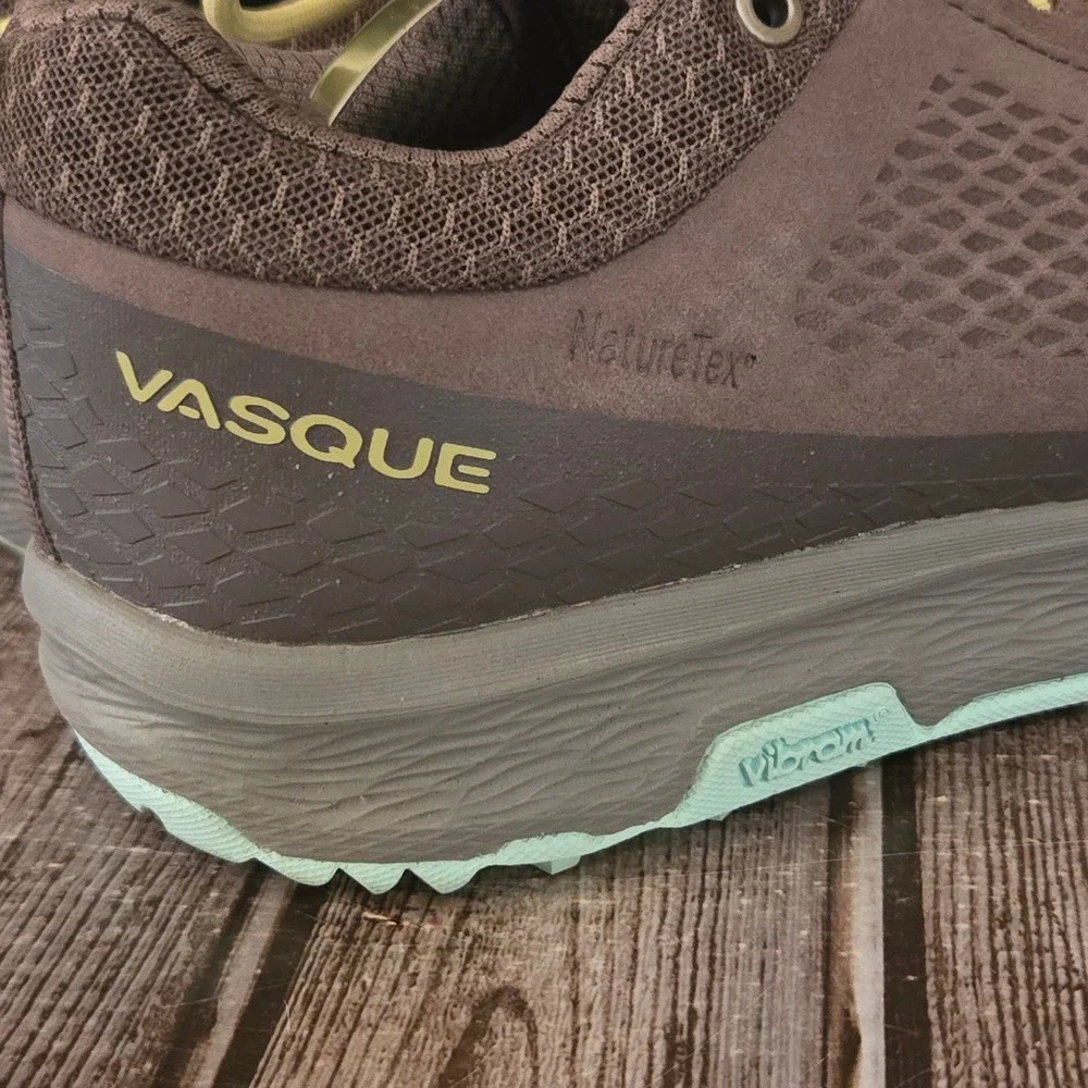 Sz 8.5 M Womens Vasque NatureTex Breeze LT NTX Low Hiking Shoes Brown Vibram